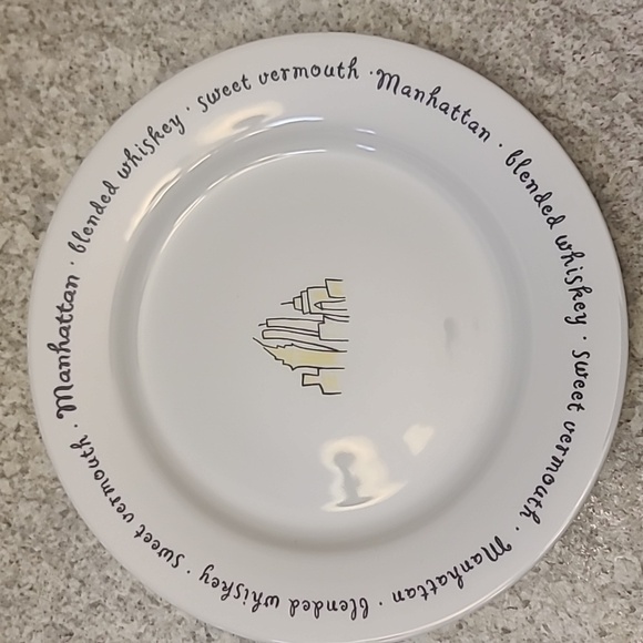 Pottery Barn Cocktail Recipe Plate Set of 4 - Picture 5 of 5